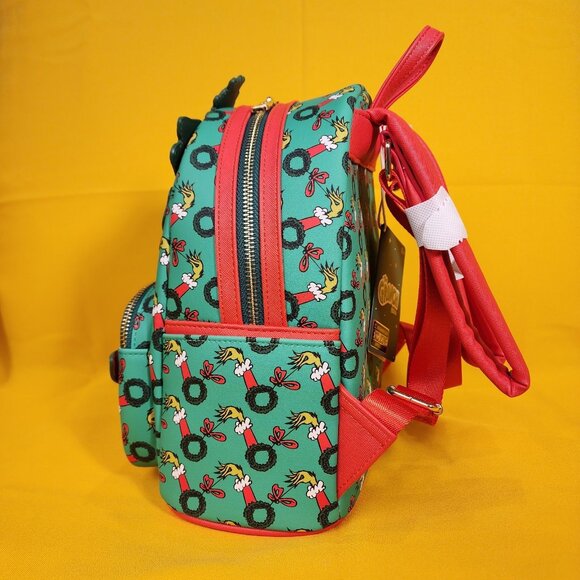 Loungefly Dr. Seuss How the Grinch Stole Christmas Presant Mini Backpack main image 6